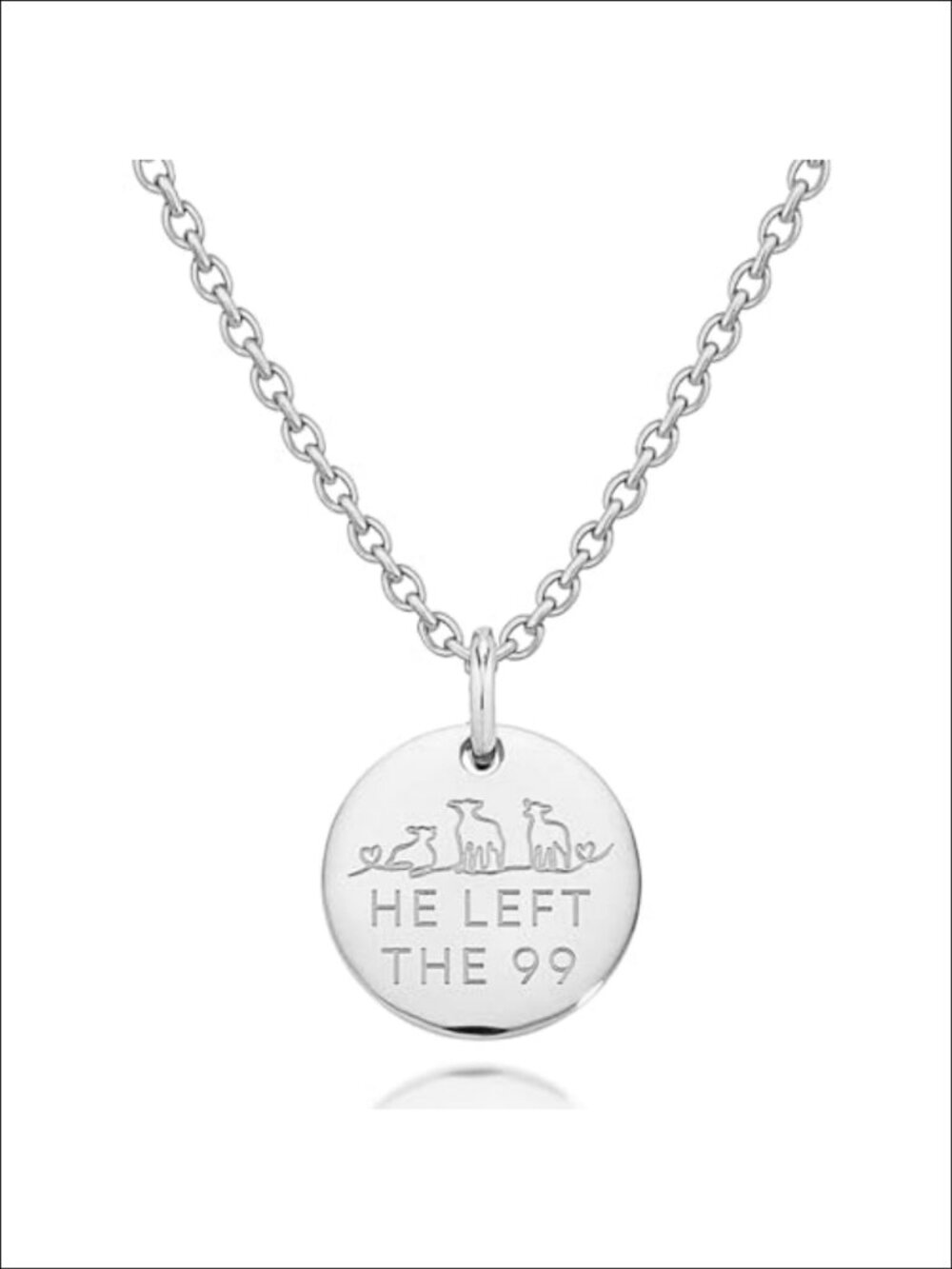 He Left The 99 Necklace for Women 18K Gold Plated Round Medallion Pendant